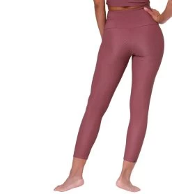 Onzie Ribbed 7/8 Yoga Leggings Toast Rib