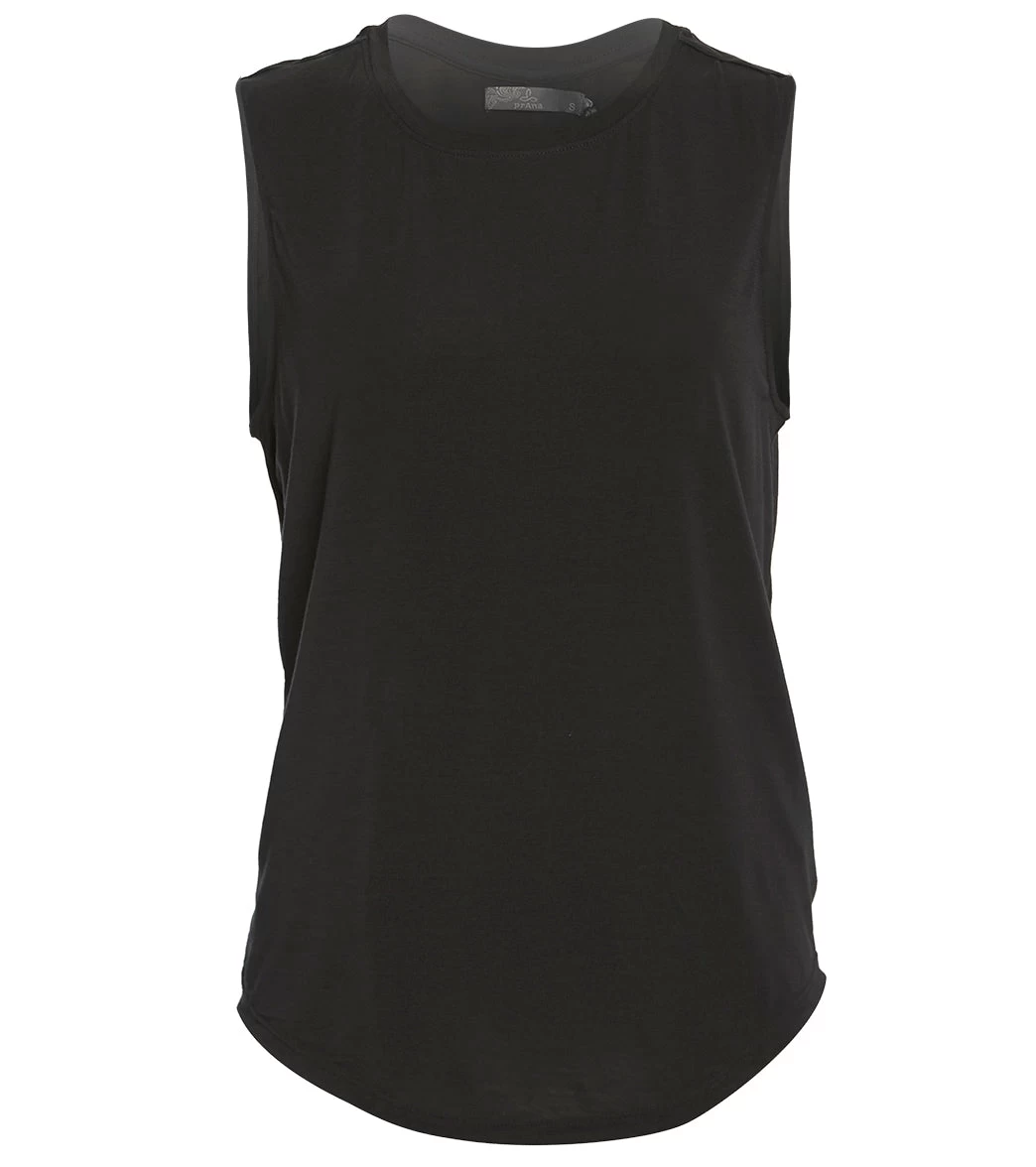 PrAna Rogue Sleeveless Yoga Tank Black - Image 2