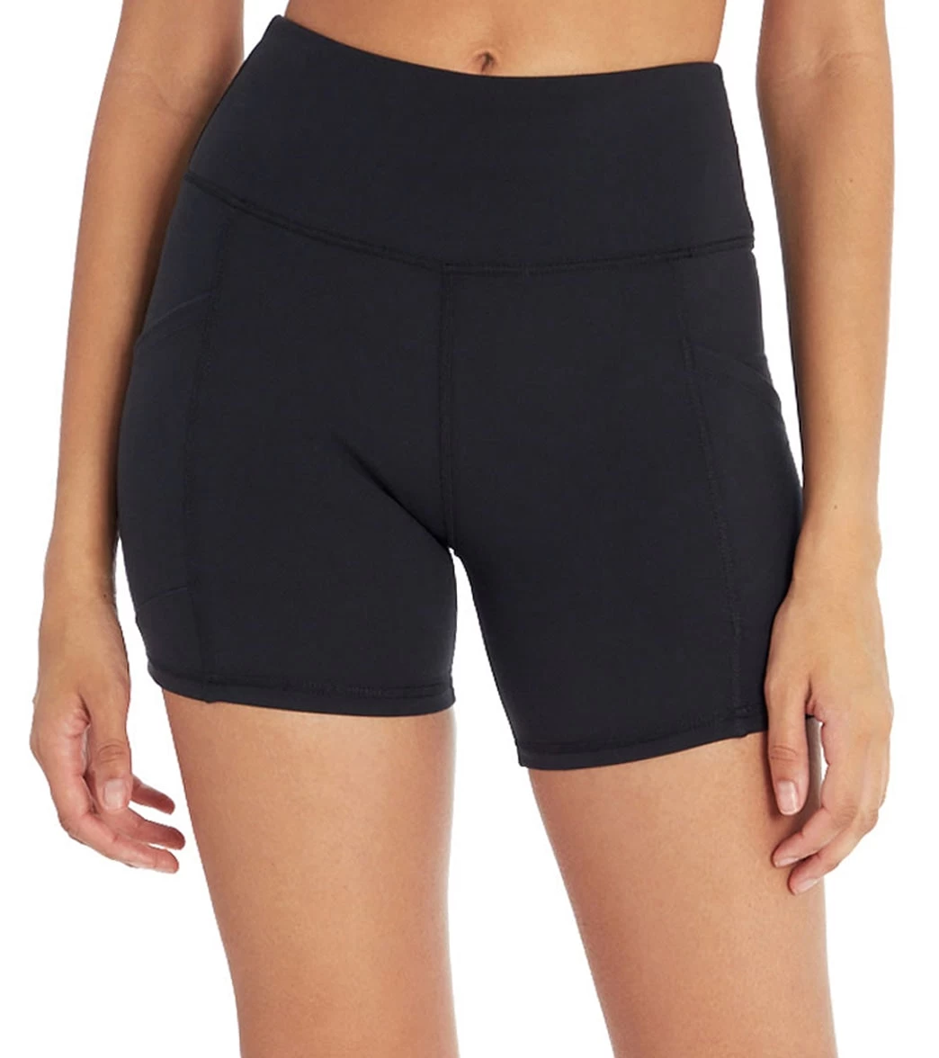 Marika Linnette High Waisted Tummy Control Yoga Shorts Black - Image 2