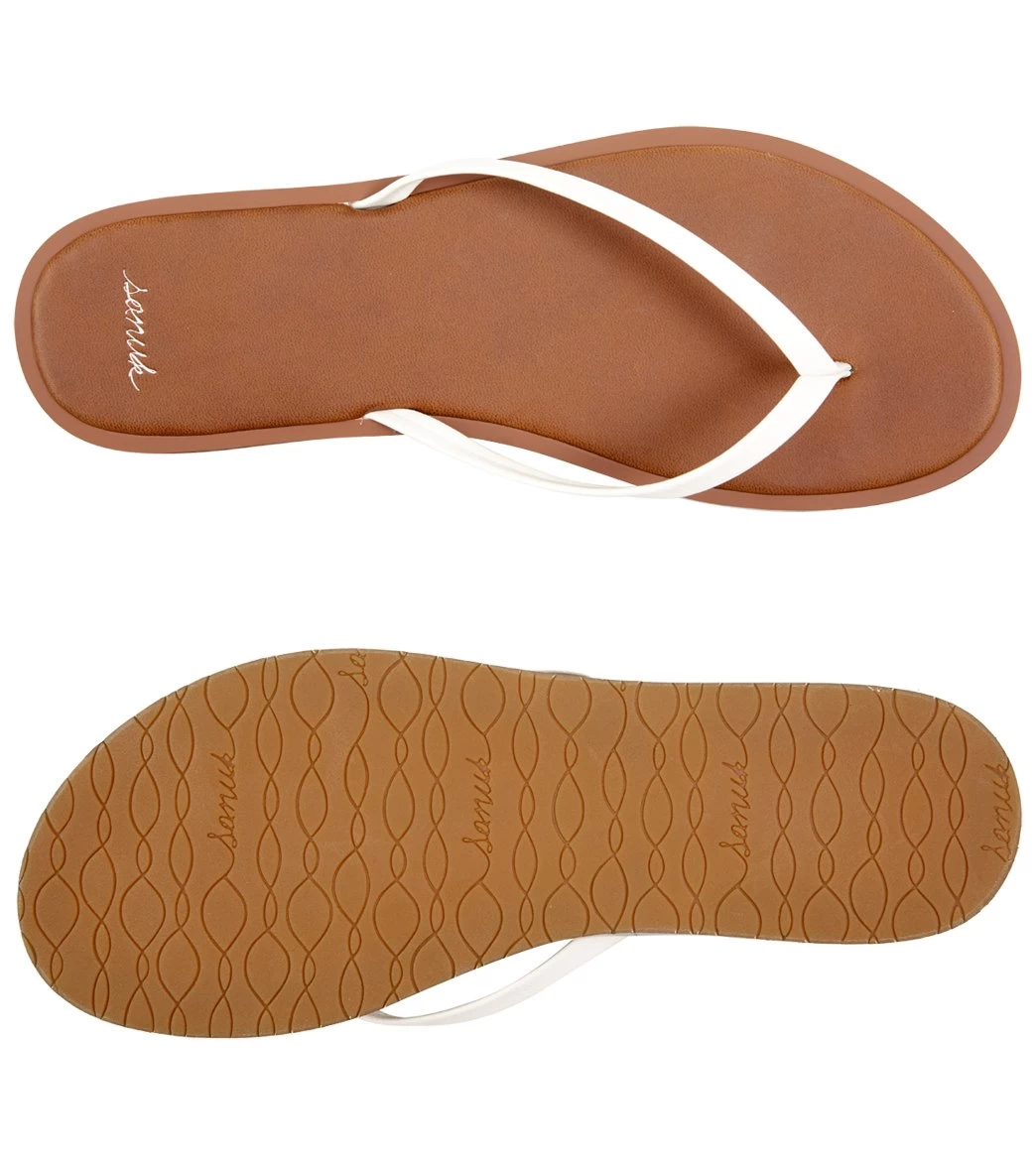 Sanuk Women's Yoga Aurora Flip Flop White - Image 3