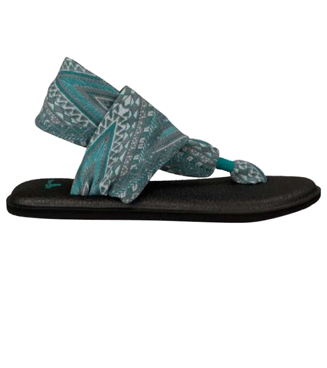 Sanuk Yoga Sling 2 Prints Sandal Teal Tribal