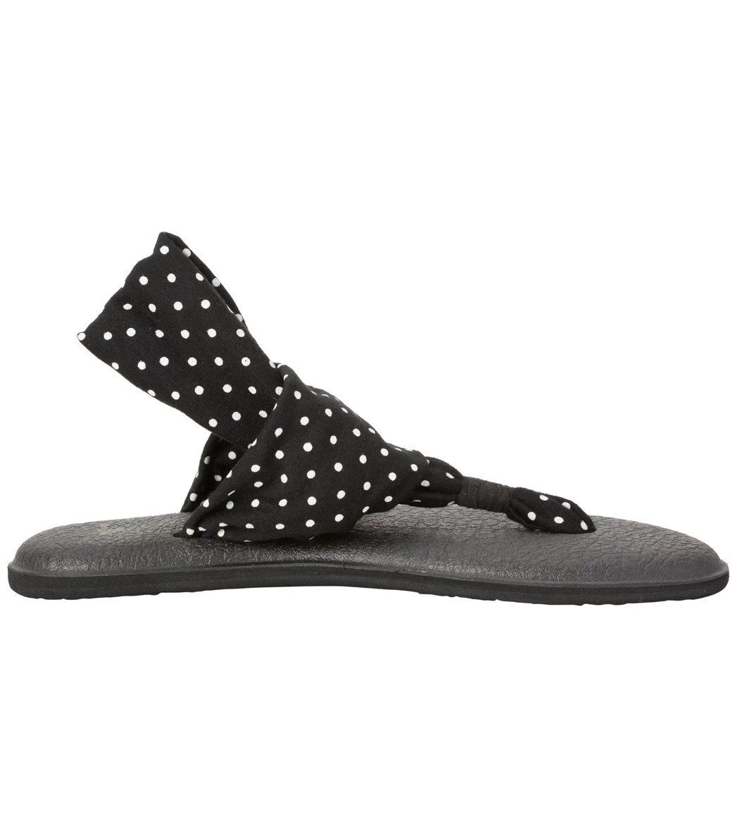 Sanuk Yoga Sling 2 Prints Sandal Black/White Dots - Image 2