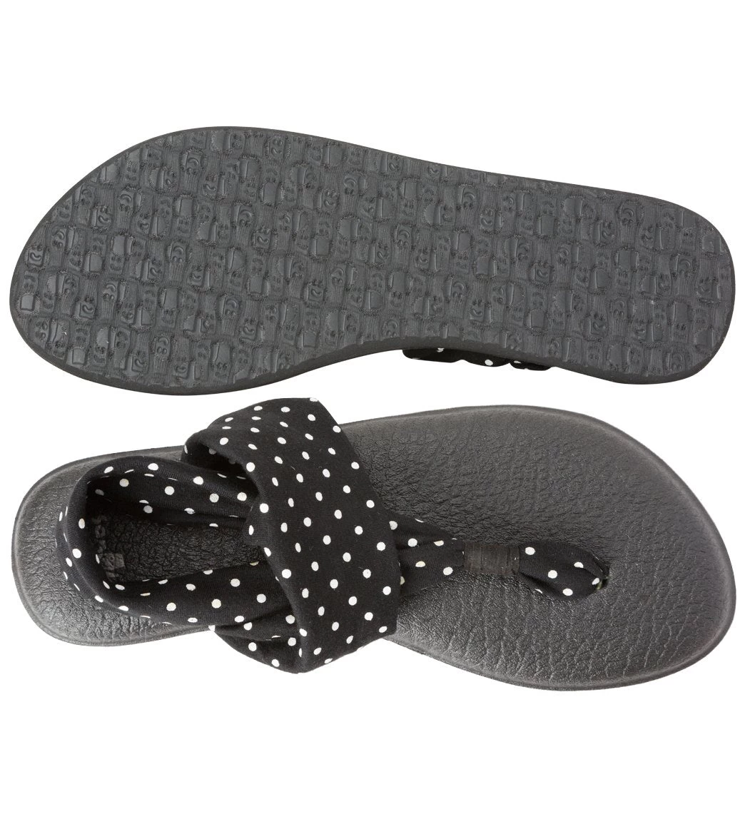 Sanuk Yoga Sling 2 Prints Sandal Black/White Dots - Image 3