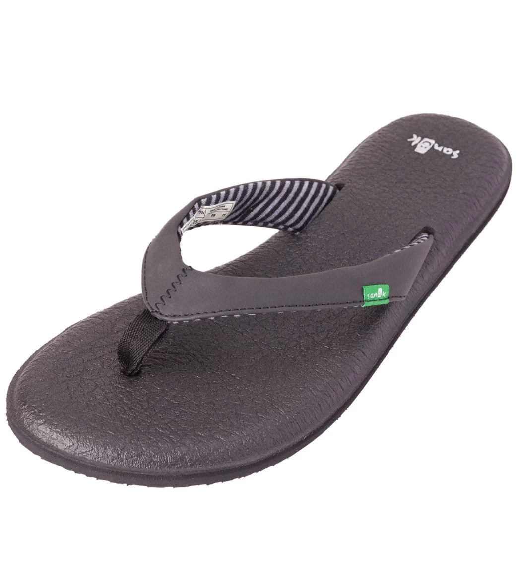 Sanuk Women's Yoga Chakra Flip Flop Black - Image 4