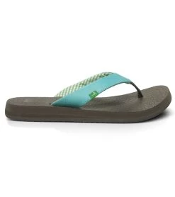 Sanuk Women's Yoga Mat Flip Flop Aqua