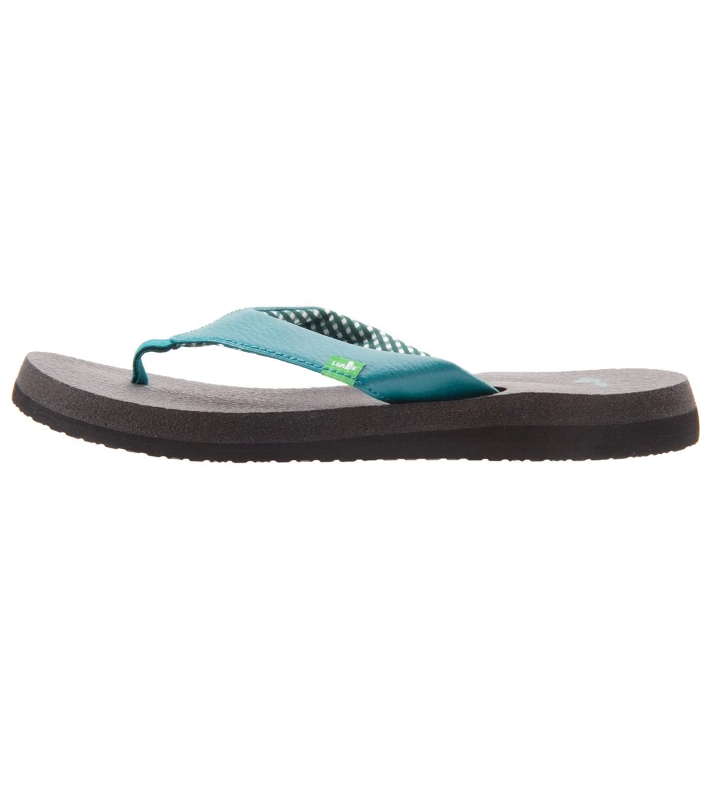 Sanuk Women's Yoga Mat Flip Flop Evergreen