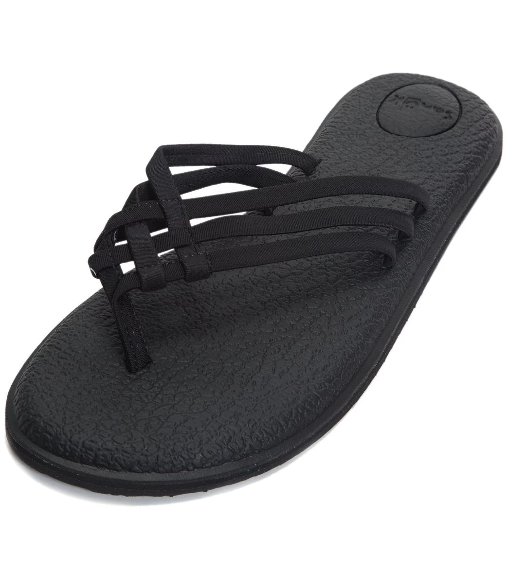 Sanuk Women's Yoga Salty Sandal Black - Image 4
