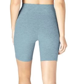 Beyond Yoga Spacedye High Waisted Biker Yoga Shorts Stormy Blue