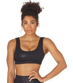 Glyder Splendid Yoga Sports Bra Black Gator