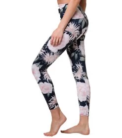 Onzie High Waisted Basic 7/8 Yoga Leggings First Bloom