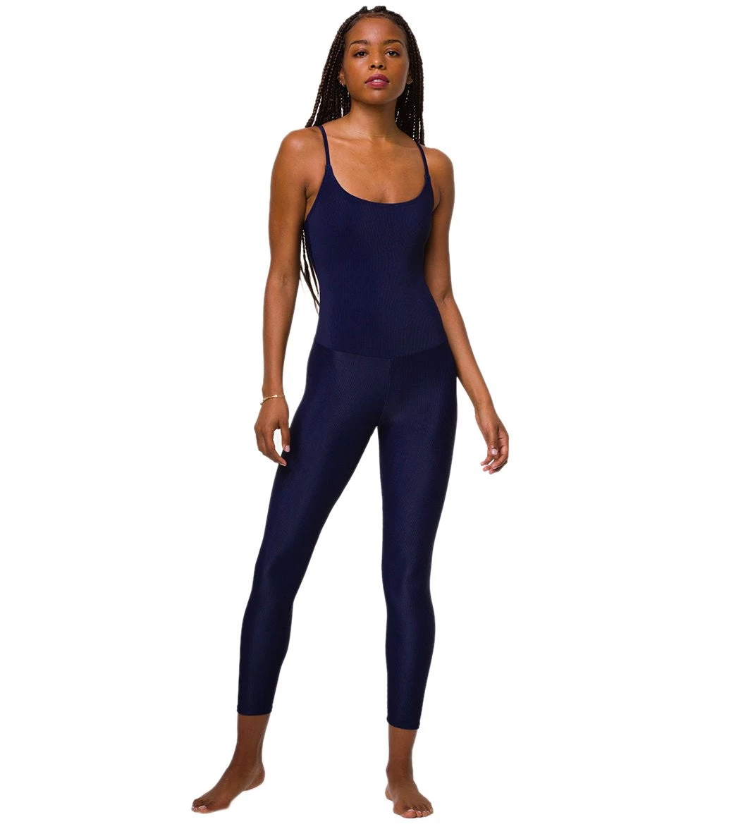 Onzie Long Rib Leotard Marine Navy Rib - Image 5
