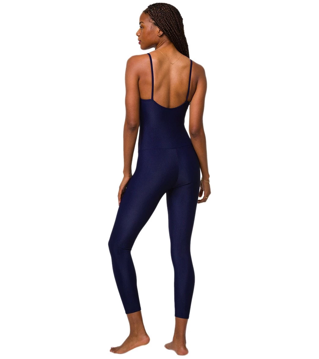 Onzie Long Rib Leotard Marine Navy Rib - Image 2