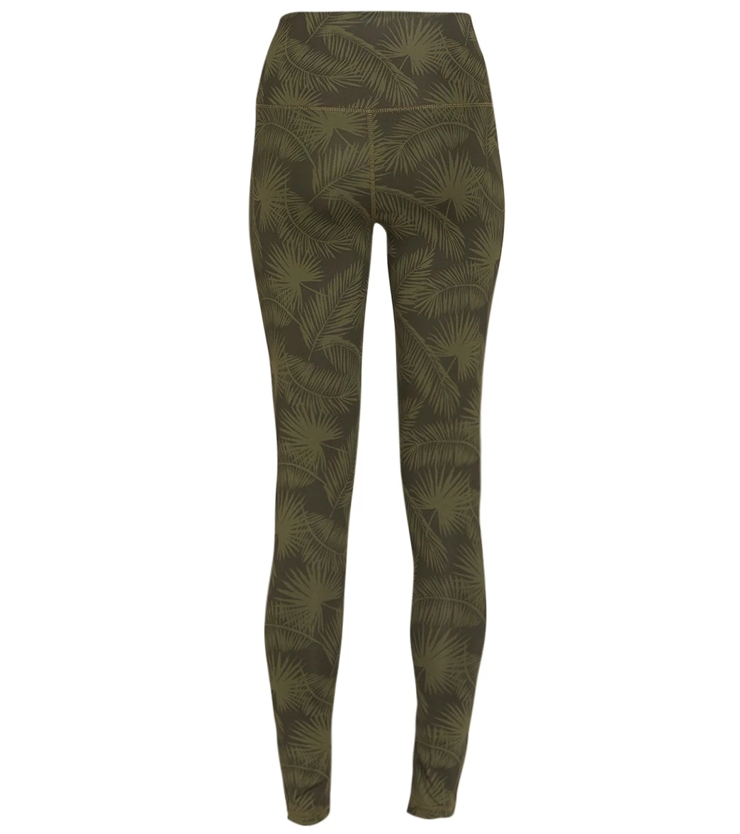 DYI Printed Signature Yoga Leggings Stem Swirl Moss