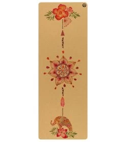 Yoloha Aura Cork Yoga Mat 72" Tropical Vibes