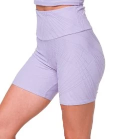 Onzie Selenite Biker Shorts Lavender Gray