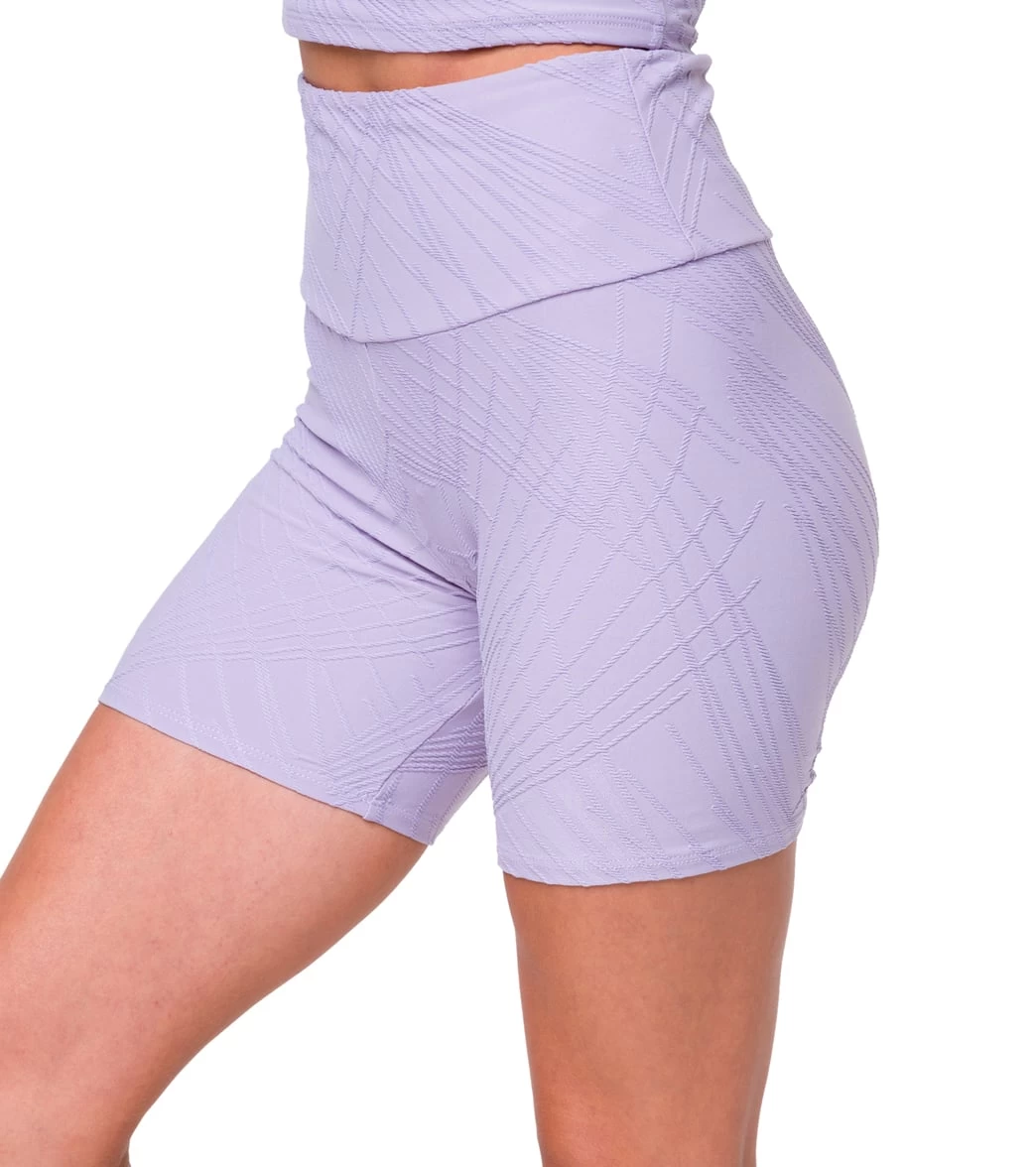 Onzie Selenite Biker Shorts Lavender Gray