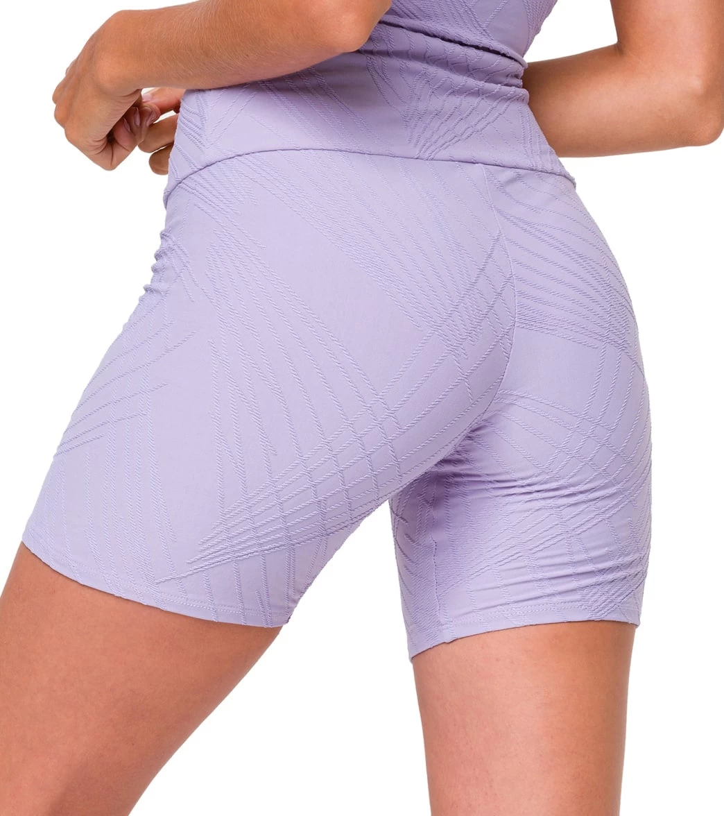 Onzie Selenite Biker Shorts Lavender Gray - Image 2