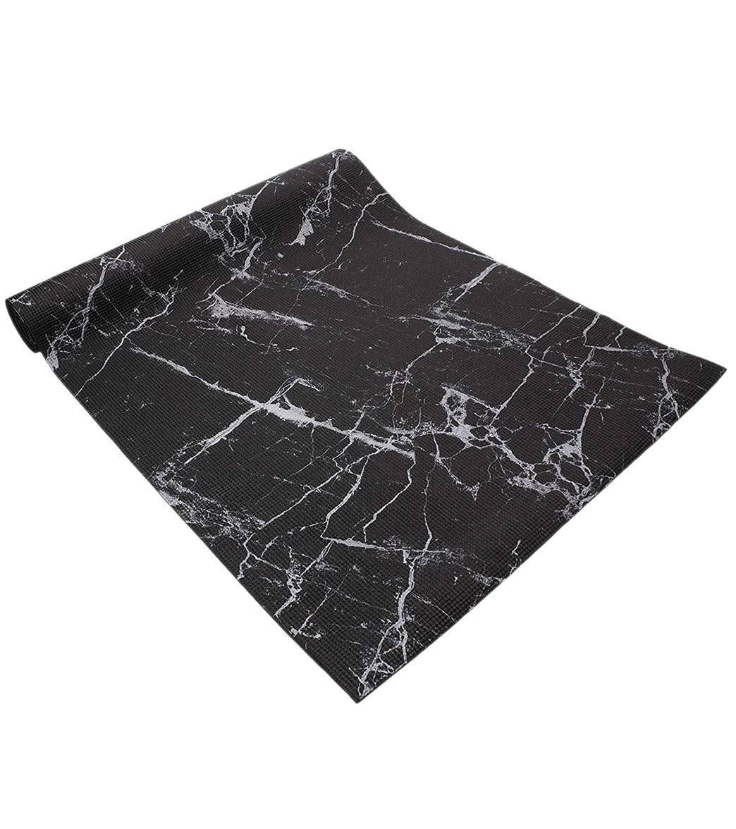 Oak And Reed 4mm Yoga Mat, Marble Black - Image 2