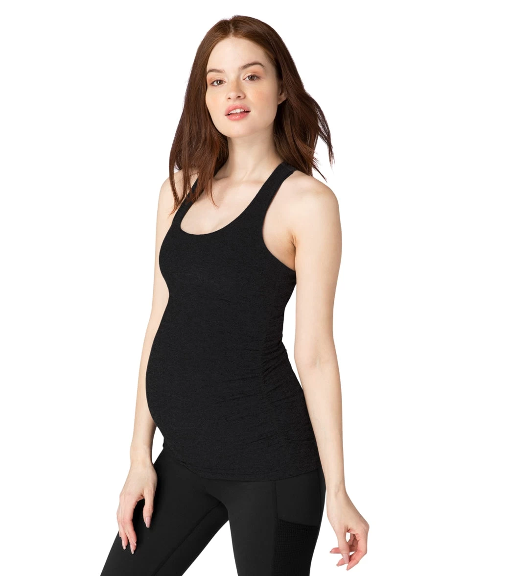 Beyond Yoga Supplex Maternity Long Racerback Cami Jet Black - Image 2
