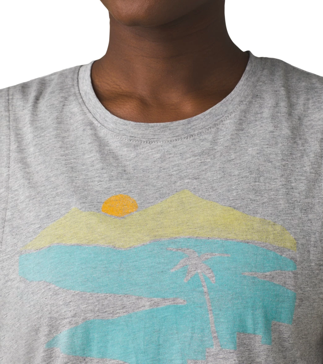 PrAna Organic Graphic Sleeveless Heather Grey - Image 2