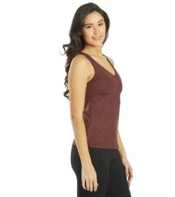 Everyday Yoga Instinct Cheetah Twisted Back Support Tank Burgundy Cheetah