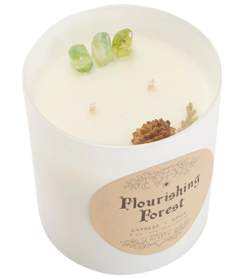 Emerald Hearth Flourishing Forest White