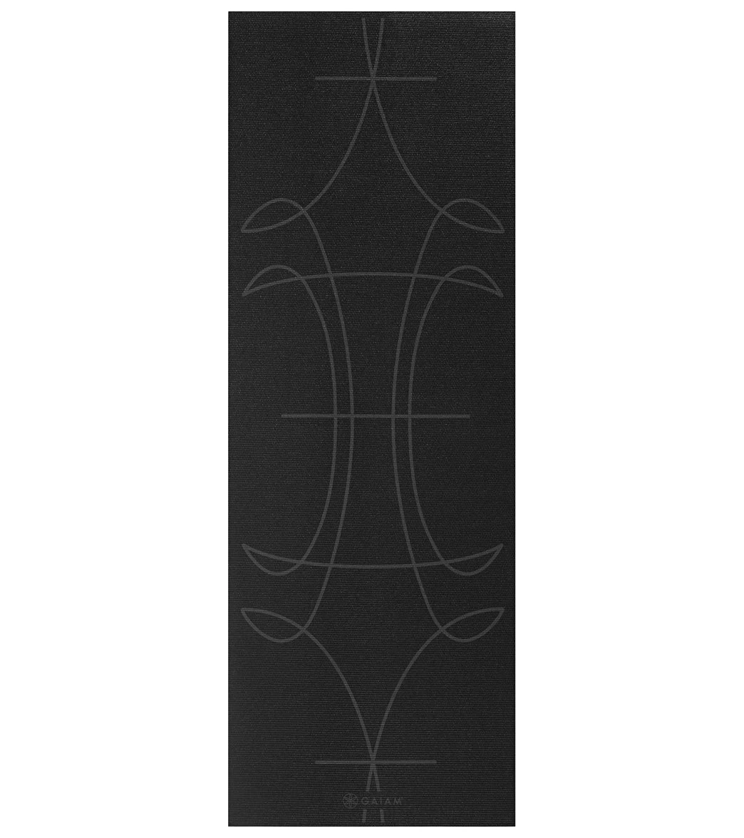 Gaiam 6mm Alignment Yoga Mat Black - Image 3