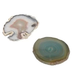 Healing N Love Agate Two Slices Coasters Multi