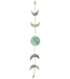 Healing N Love Agate Moon Phases Wall Hanging Green Agate