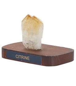 Healing N Love Citrine Crystal On Wooden Base Citrine