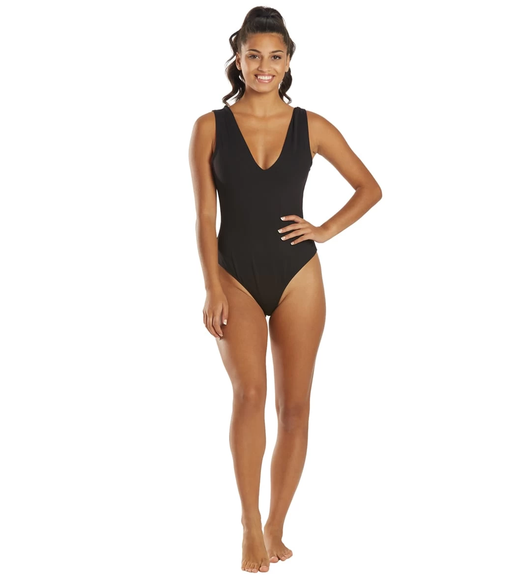 Free People Keep It Sleek Bodysuit Black - Image 3