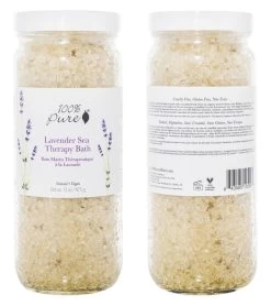 100% Pure Lavender Sea Therapy Bath Soak 15 Oz.