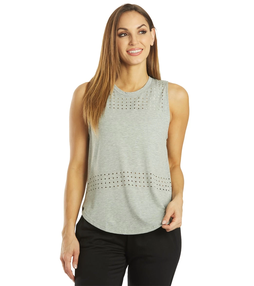 Glyder Mood Yoga Tank Heather Grey - Image 5