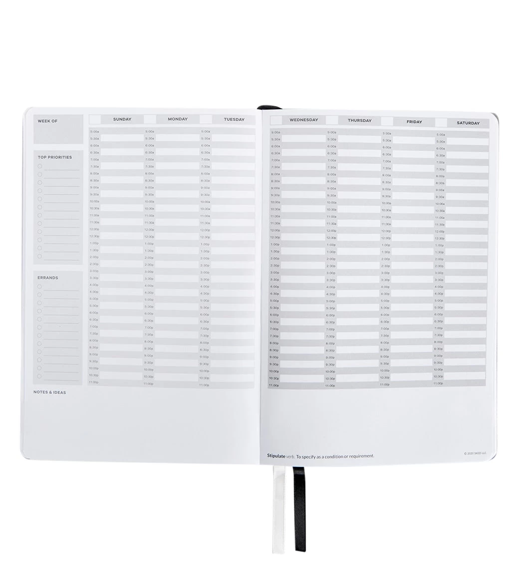 Sked Planner Small Classic Black Planner - Image 8