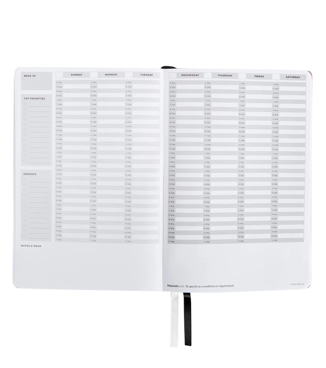 Sked Planner Medium Rose Gold Planner - Image 8