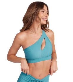 Onzie Sutra Bra Aquamarine Rib