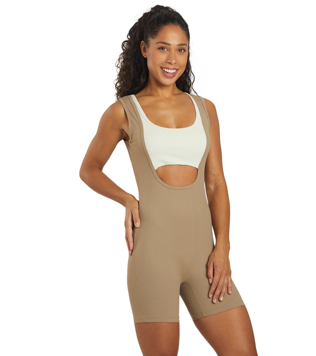 Year Of Ours Ribbed Biker Onesie Caribou/Bone