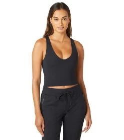 Beyond Yoga Heather Rib Fresh Cut Cropped Tank