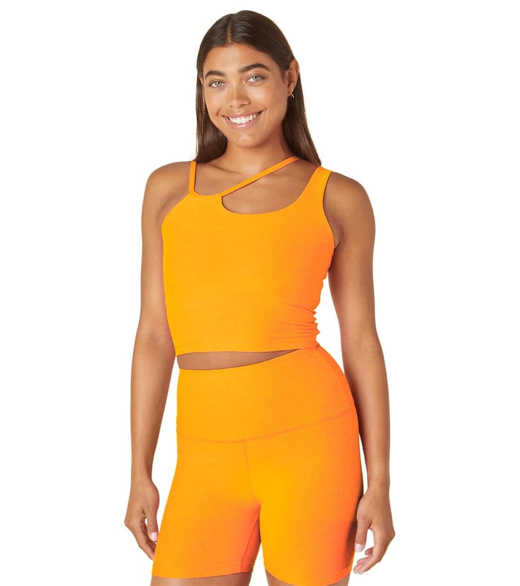Beyond Yoga Spacedye Shapeshift Cropped Tank Mango Pop Heather
