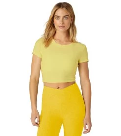 Beyond Yoga Featherweight Perspective Cropped Tee