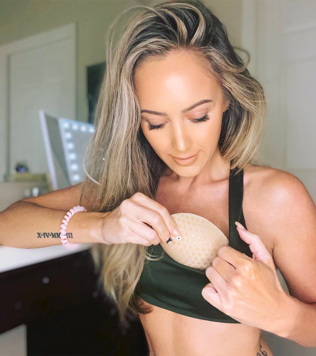 Honey Cloudz Women's Half Moon Non Slip Bra Pads Latte - Image 4