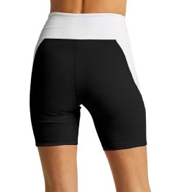 Year Of Ours Ribbed Studio Bike Short Black/White