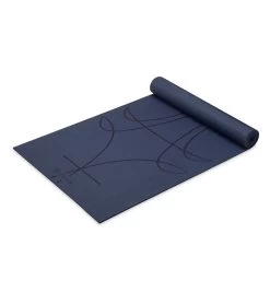 Gaiam Alignment Yoga Mat, 4mm Ink
