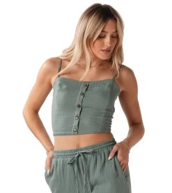 Lotus And Luna Crop Top Sage